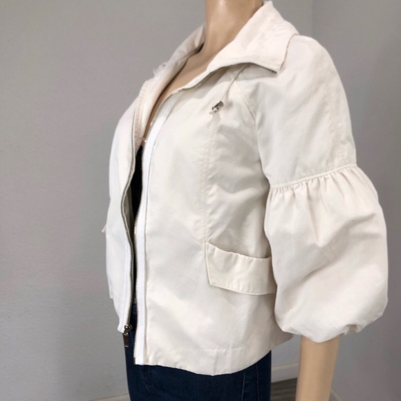 AK Anne Klein jacket white .balloon sleeves S:PP - Picture 2 of 14
